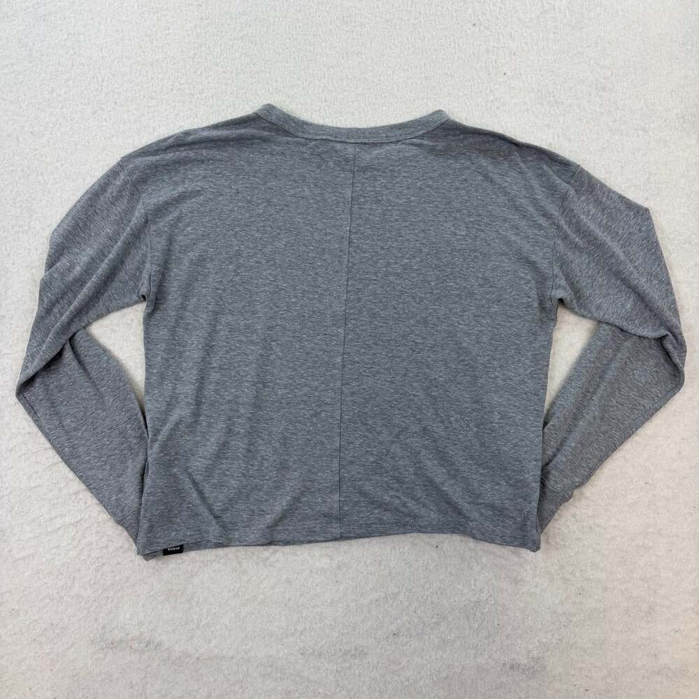 PrAna Grey Cozy Up Long-Sleeve Crew Pullover Hemp Blend Top Size XS - Picture 2 of 6